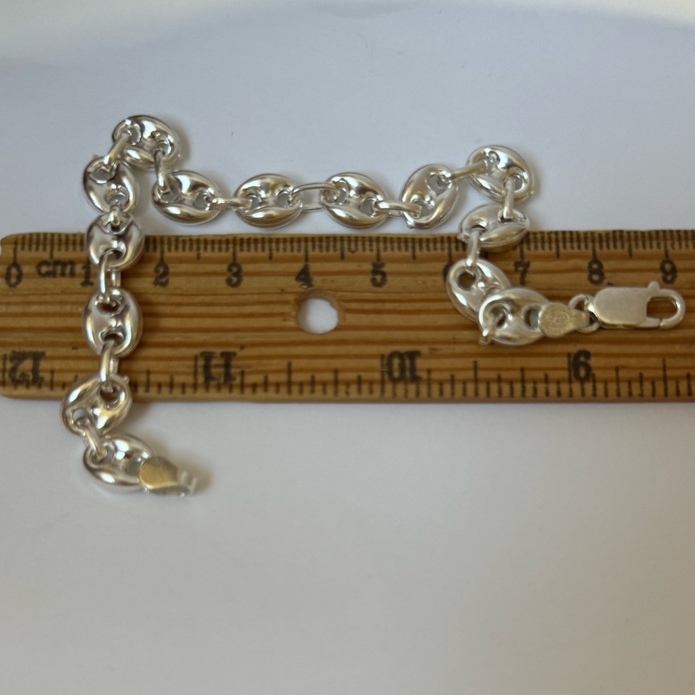 925 Silver 8mm 8” marine bracelet 8 inches long 8 mm wide unisex